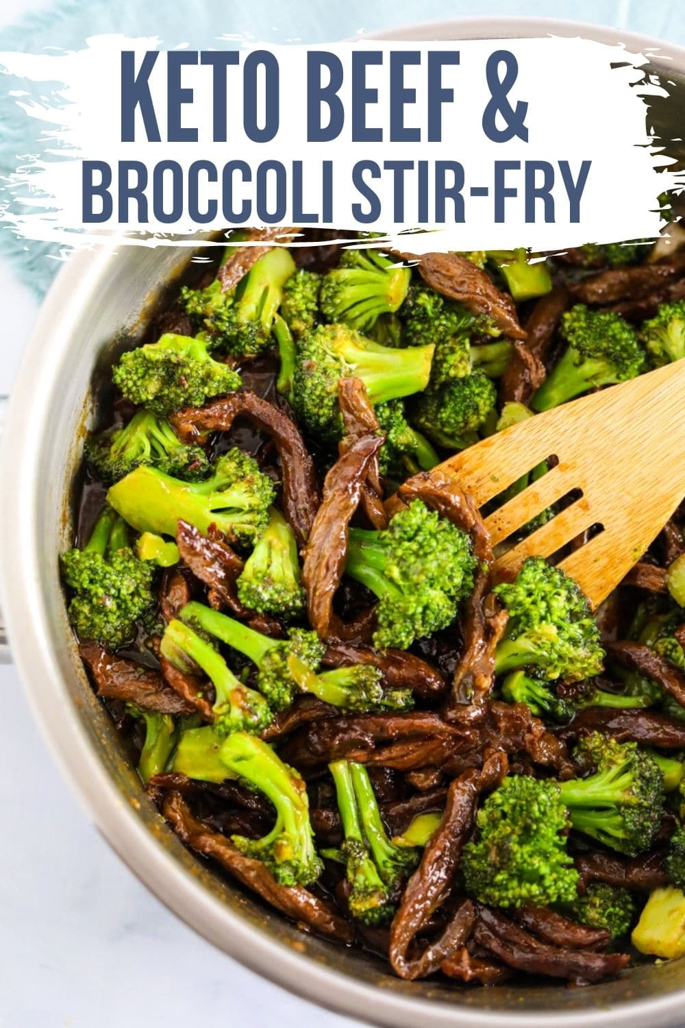 Keto Beef & Broccoli in a skillet