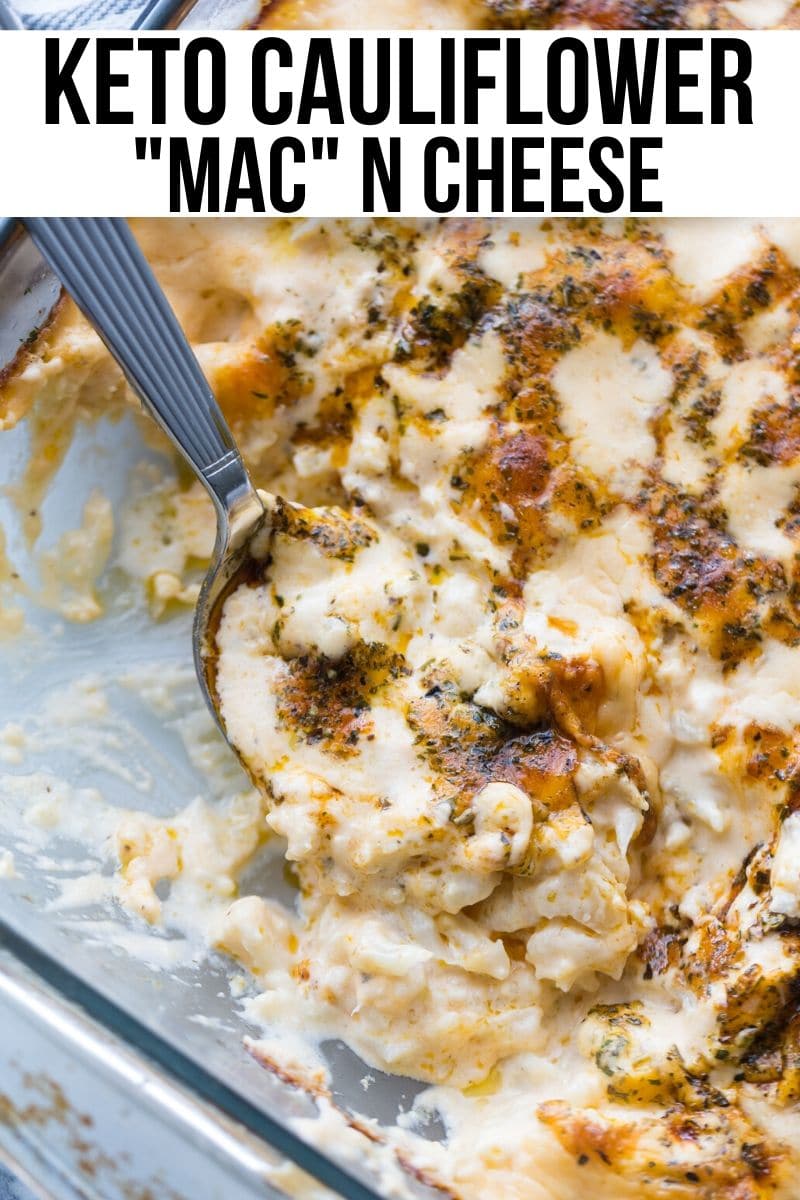 cauliflower and cheese in a casserole dish