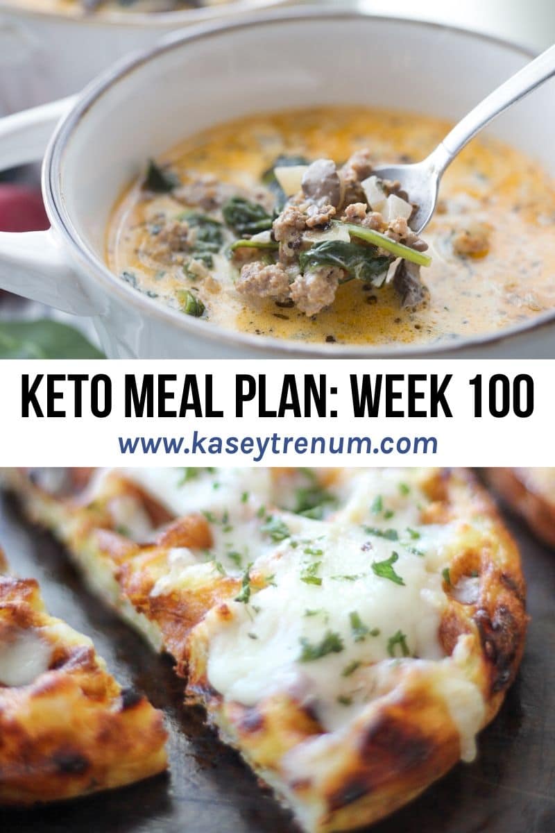 Photo Collage of 2 Keto recipes in a Keto Meal Plan 