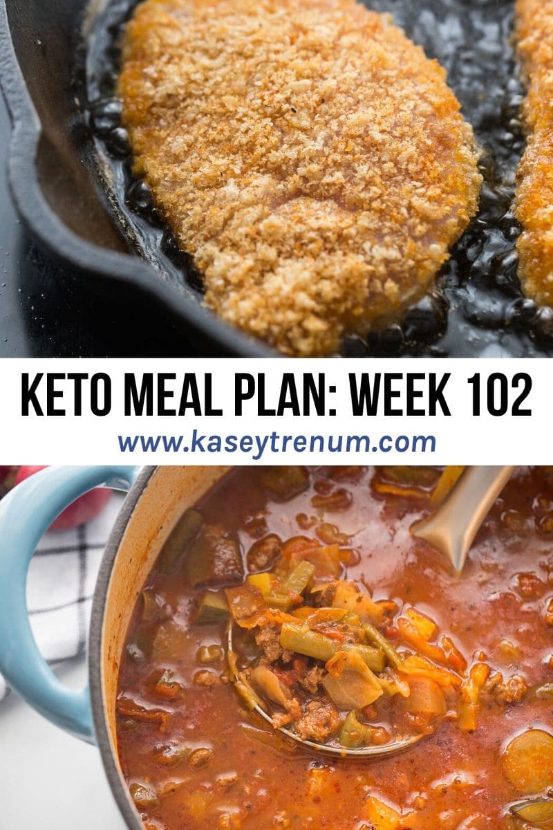 keto meal plan collage with images of food 