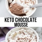 chocolate keto mouse recipe in a ramekin