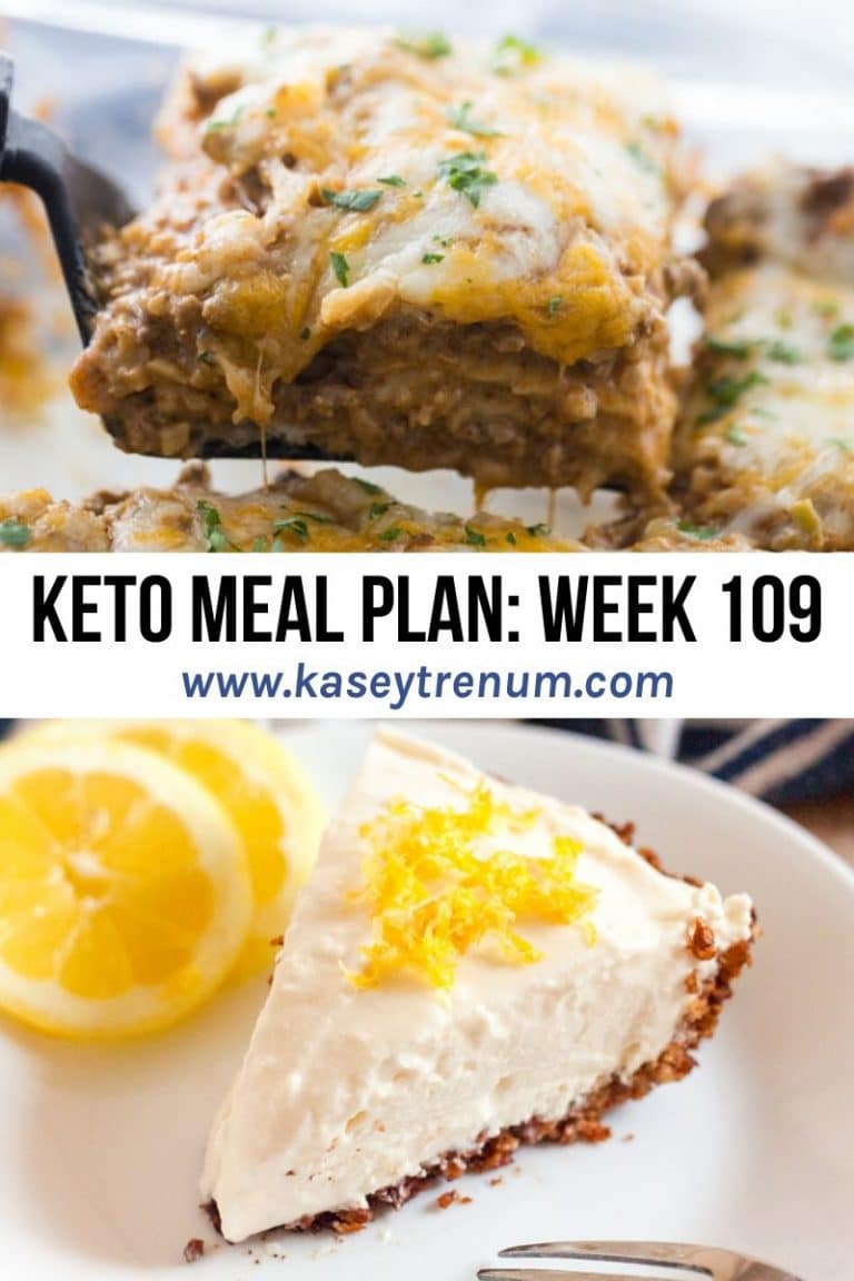 Keto Meal Plan Week 109