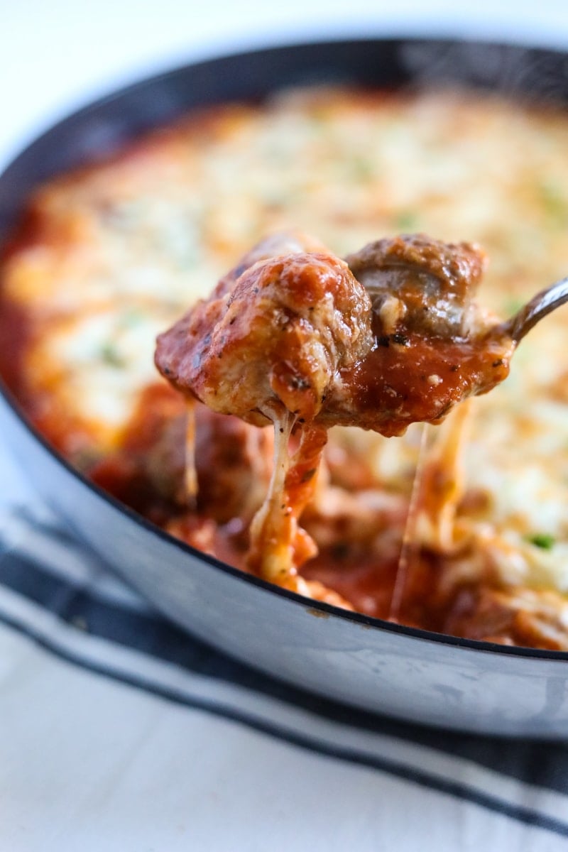 Italian sausage smothered with melted mozzarella cheese