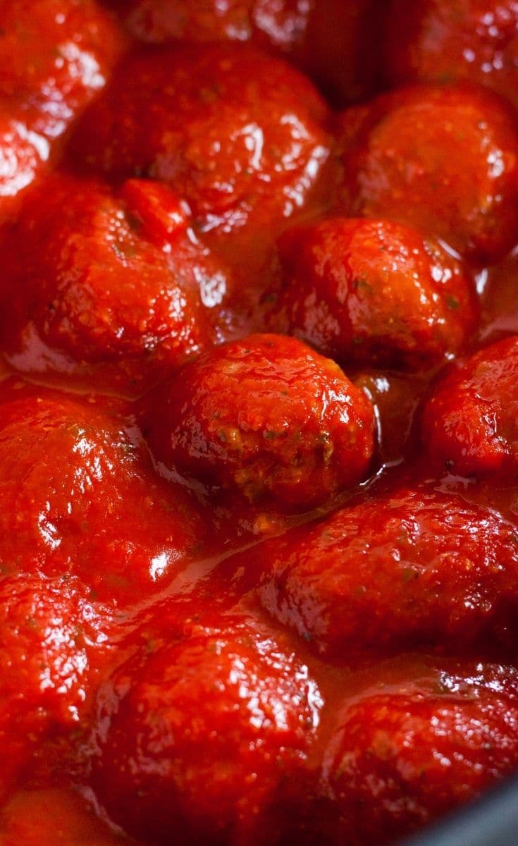 meatballs covered in sauce