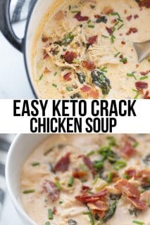 Keto Crack Chicken Bacon Soup (w/ Ranch Dressing) - Kasey Trenum