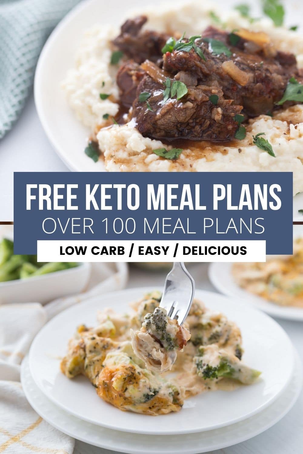 free keto meal plans collage