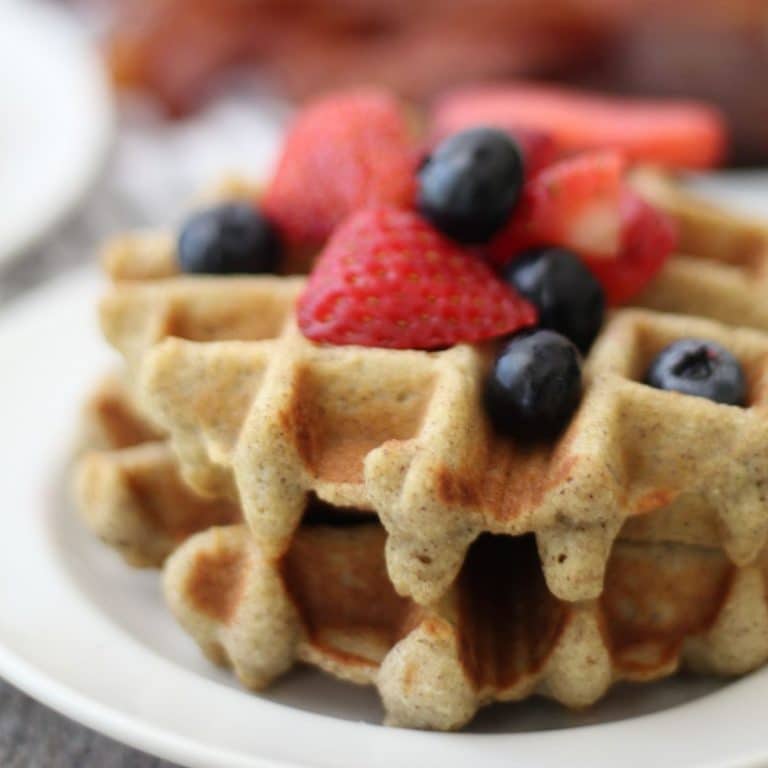 The Very Best Crispy Keto Waffles (made with coconut flour)