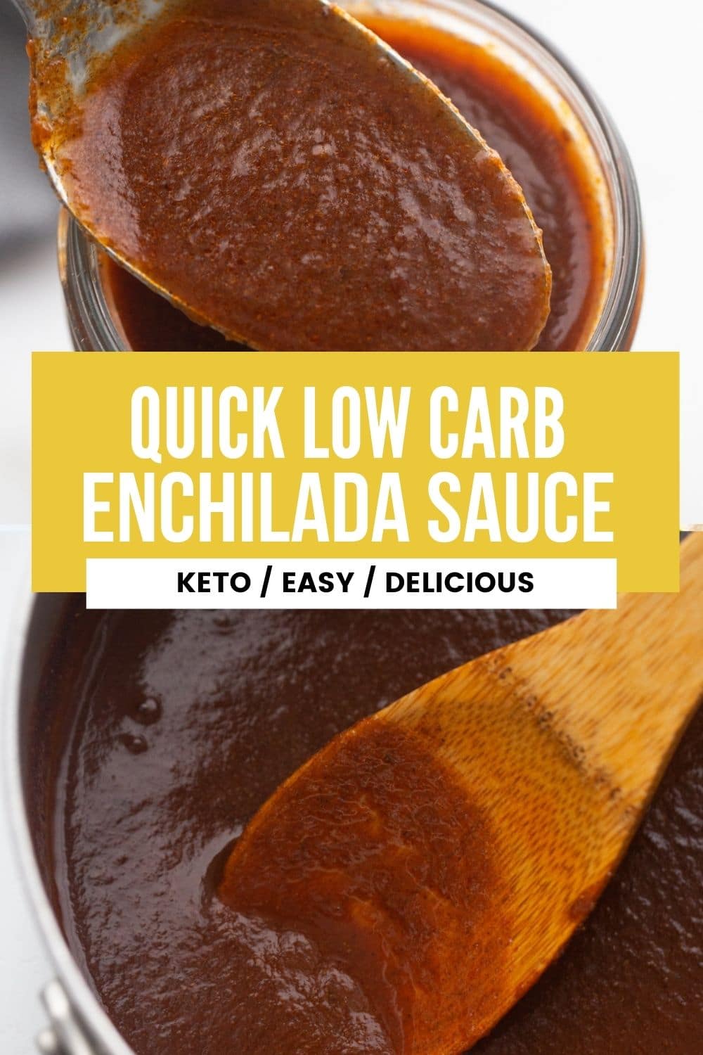 collage of keto enchilada sauce images 