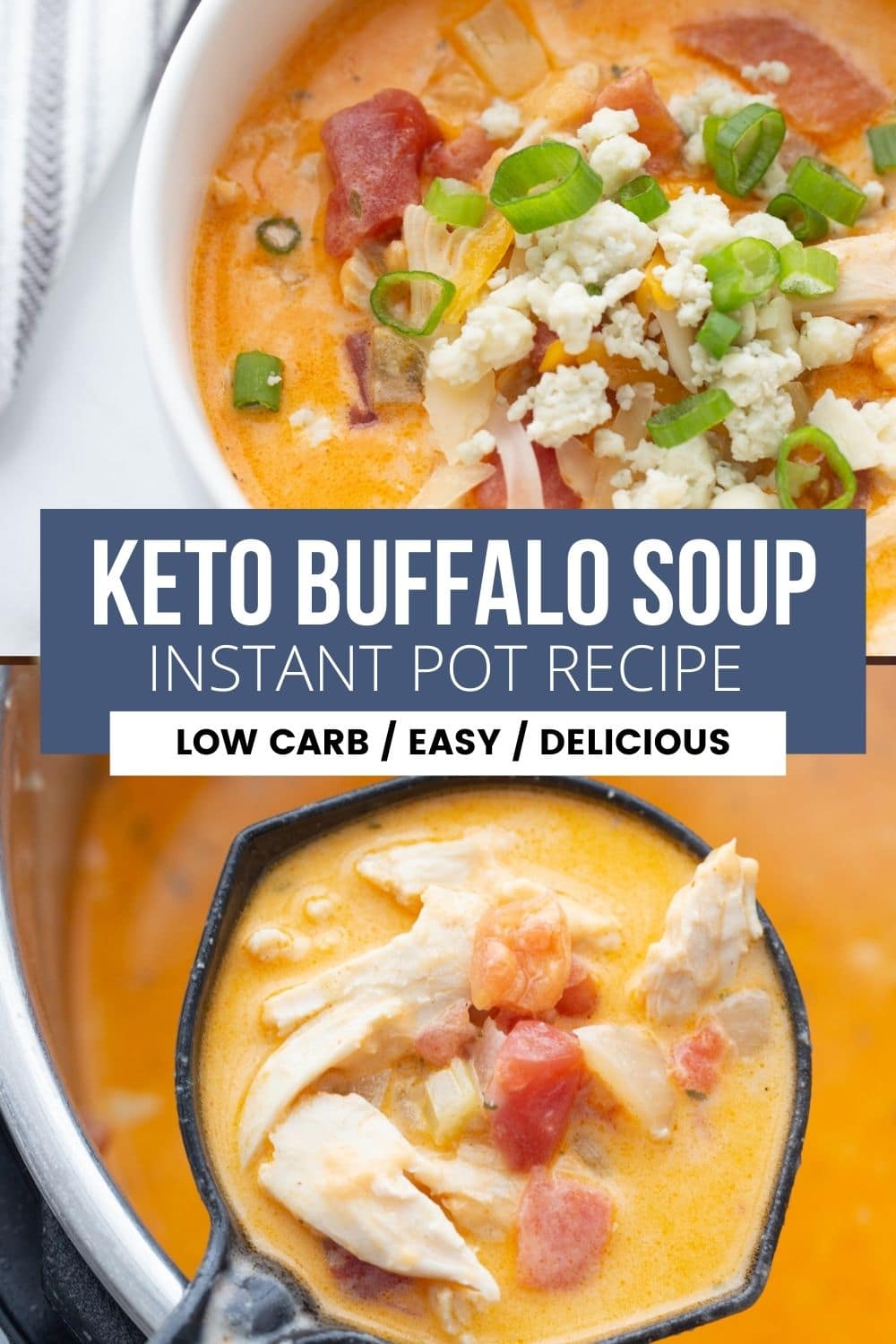 Collage of keto buffalo soup 