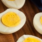hard boiled eggs on a platter