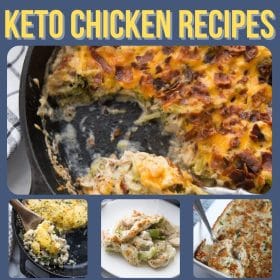 low carb chicken recipes collage image