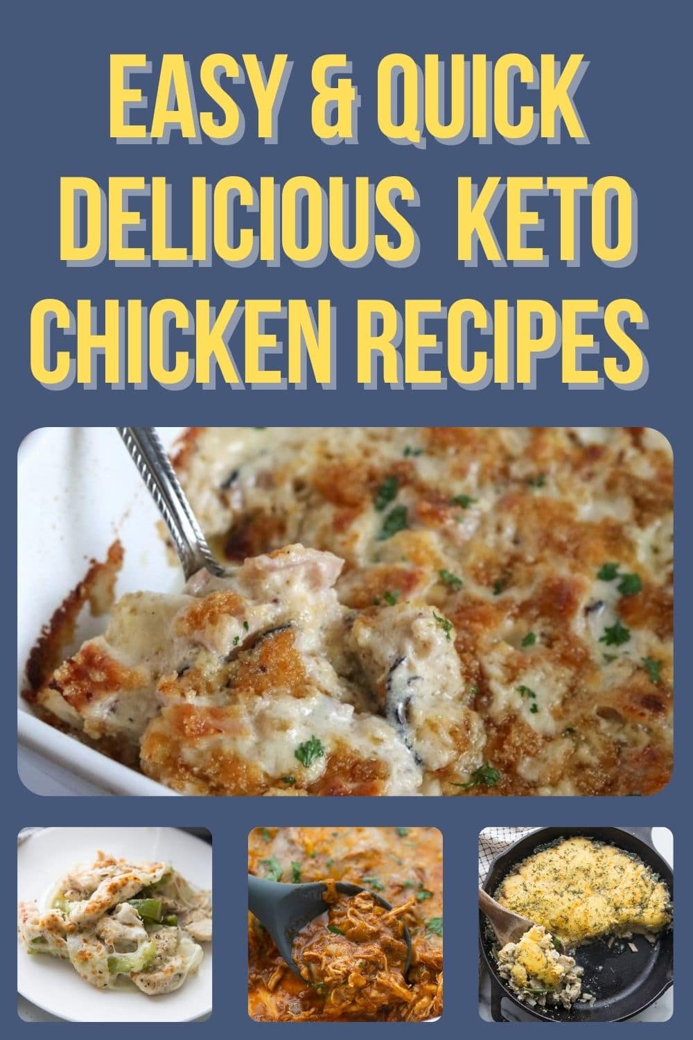 low carb chicken recipe collage of recipes
