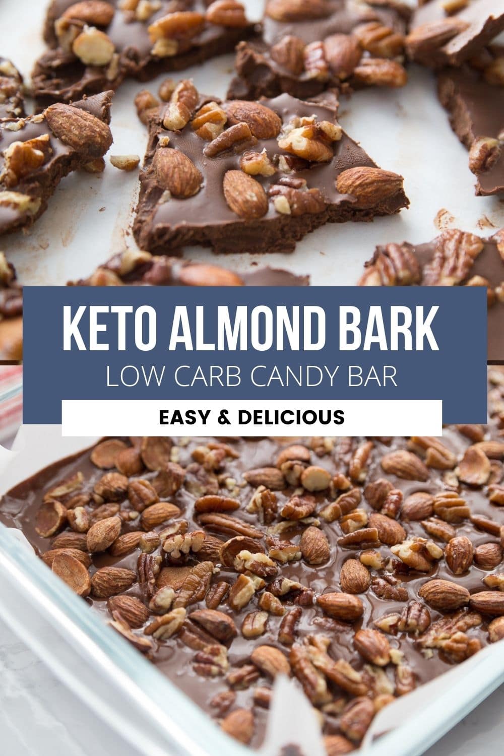 low carb almond bark collage