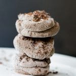 mocha keto fat bombs stacked on top of each other