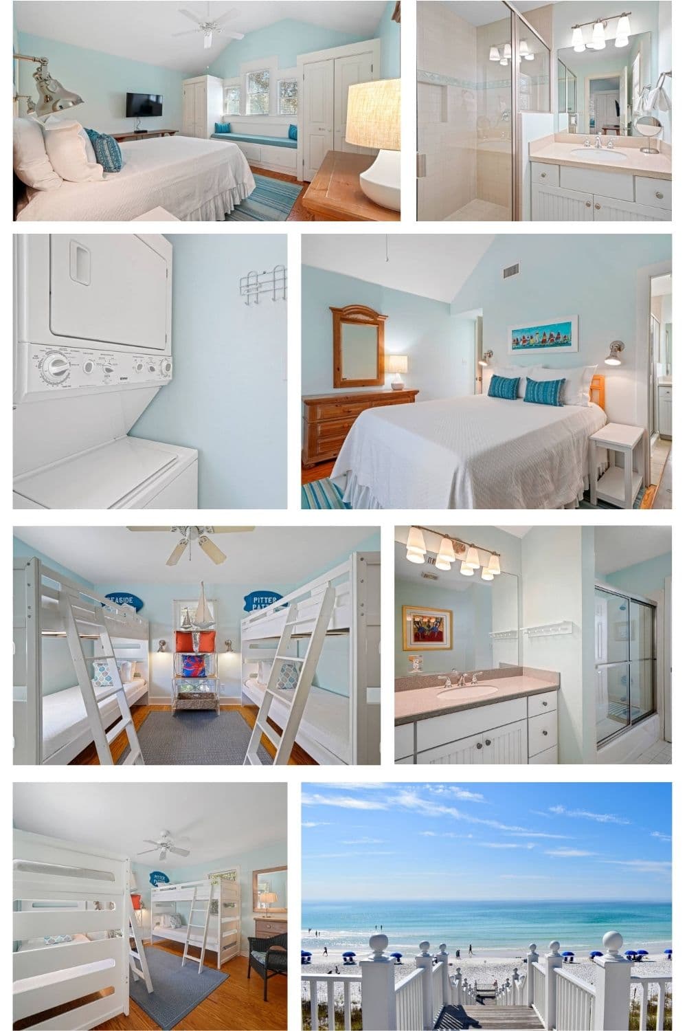 upstairs collage of Pitter Patter cottage in seaside Florida