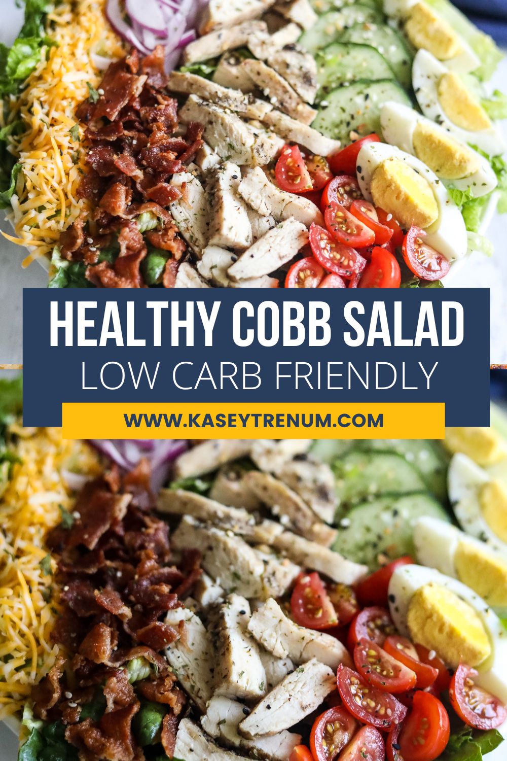 collage image of Cobb salad 