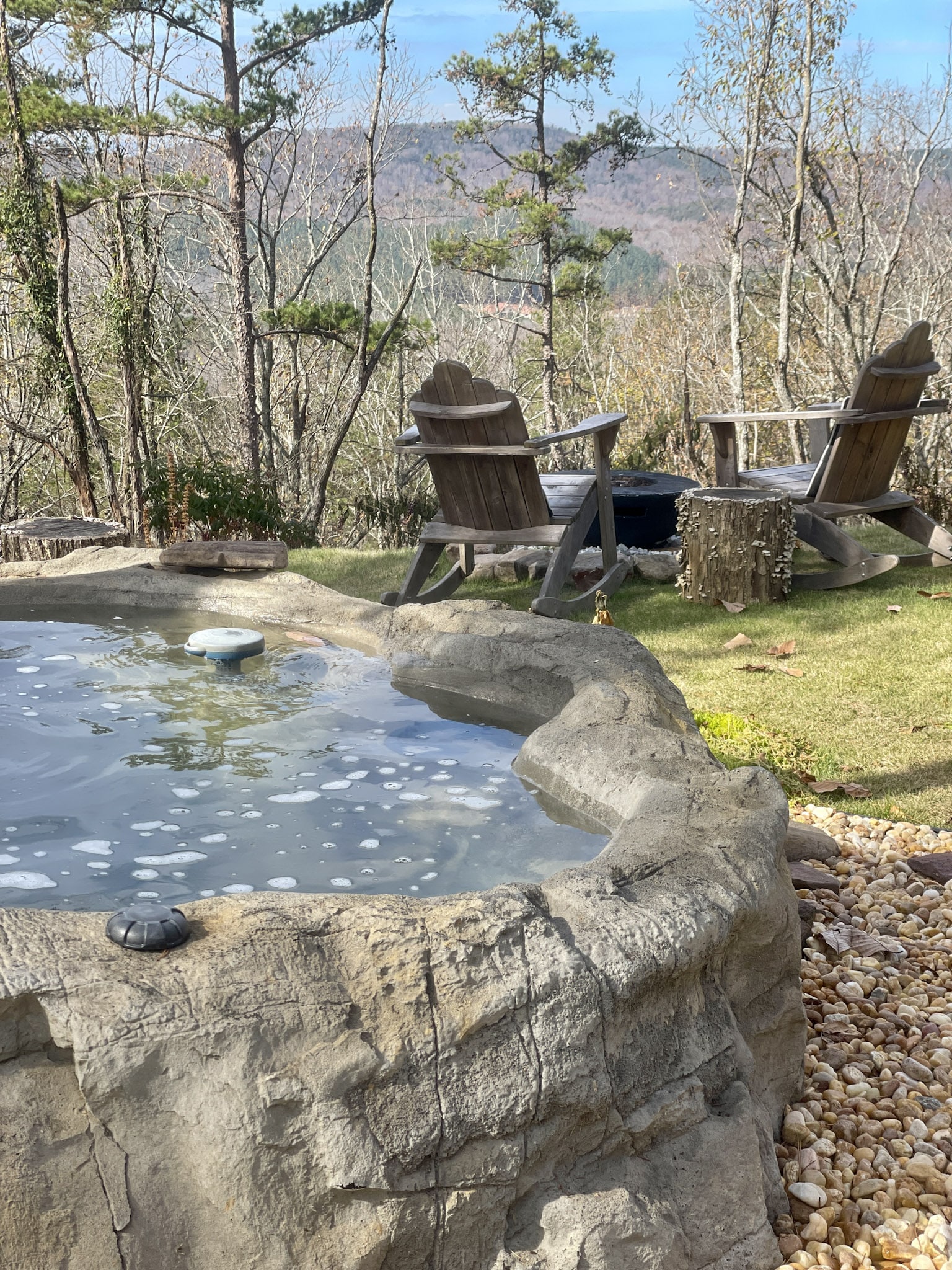 jacuzzi and fire pit