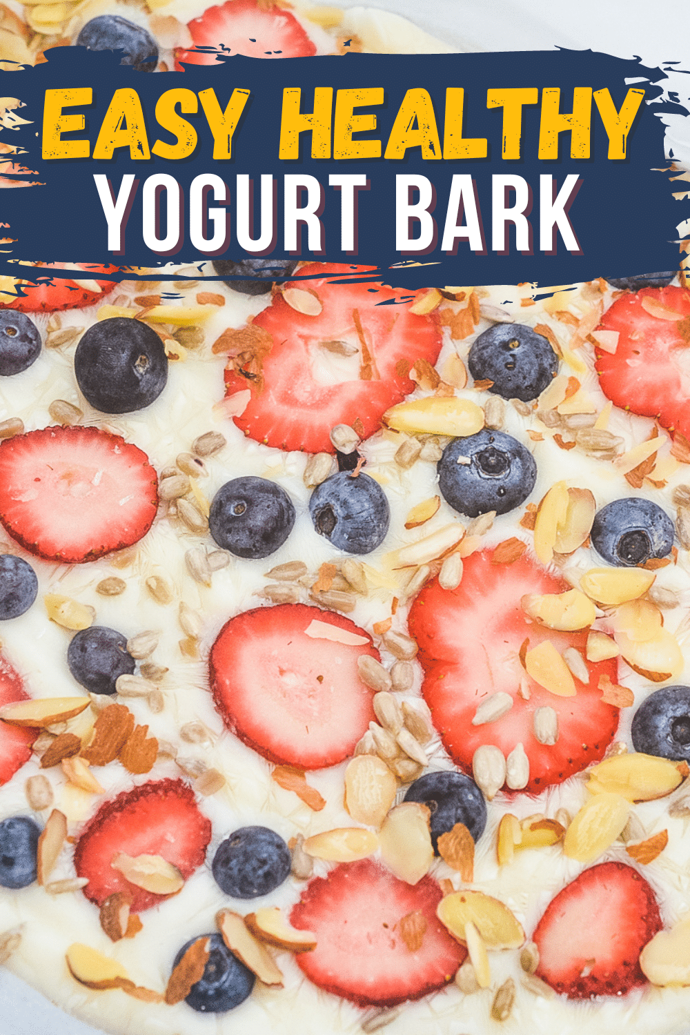 low-carb healthy yogurt bark above shot