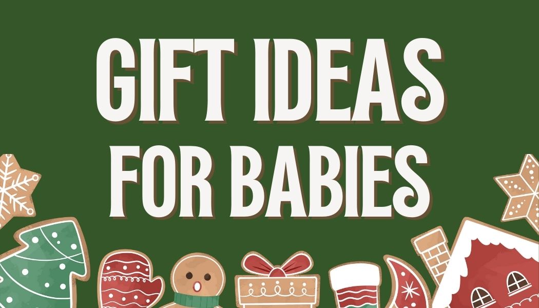 section header wtih a green background gift ideas for babies
