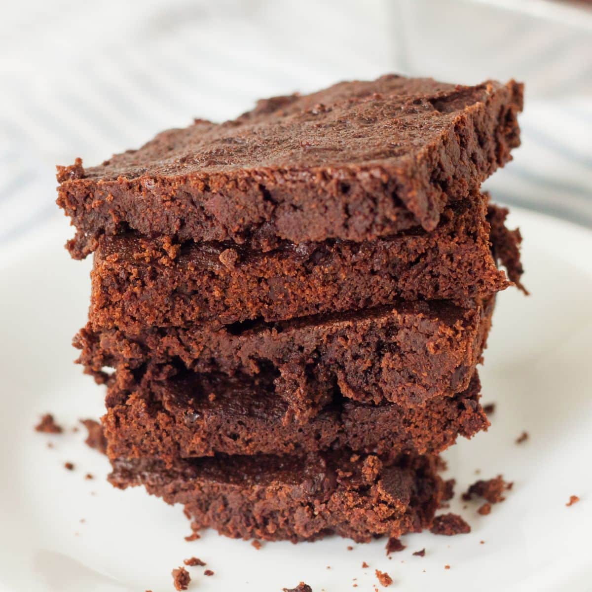 image of finished fudgy keto brownie recipe, but and served