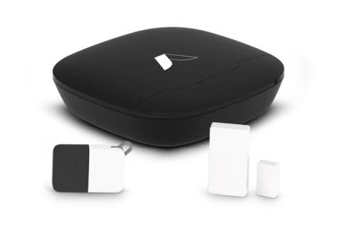 Abode Security Kit Stock Image with white background