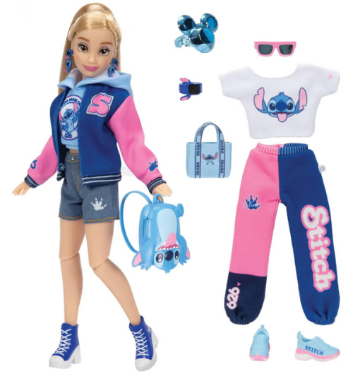 Disney ILY 4ever 12.5" Stitch Doll Varsity Jacket Blonde Hair/Brown Eyes