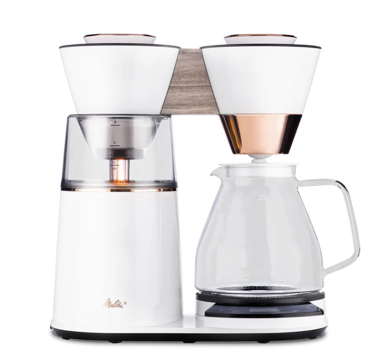 Melitta&reg; Vision&trade; Coffee Maker stock image white and copper