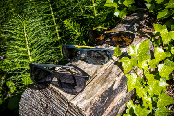stock image of 3 pairs of timberland eyeware lifestyle outside image 