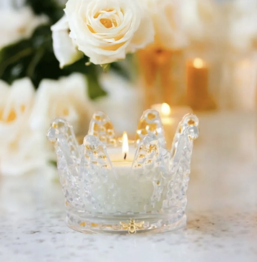 lady primrose tiara candle stock image 