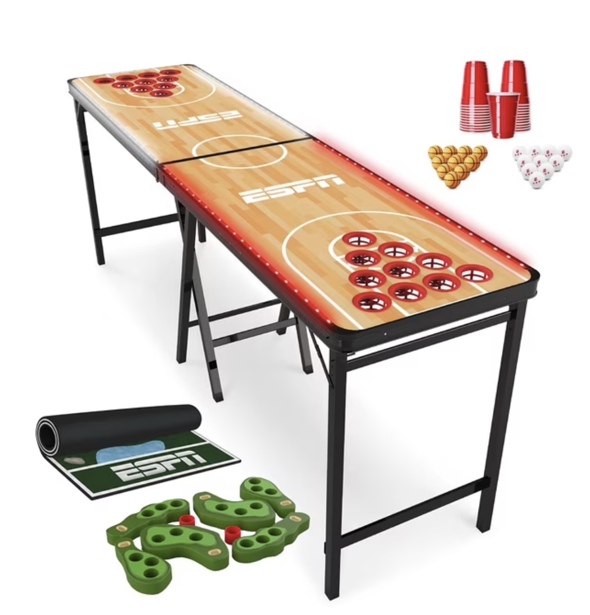 ESPN LED Combo Pong Table stock image