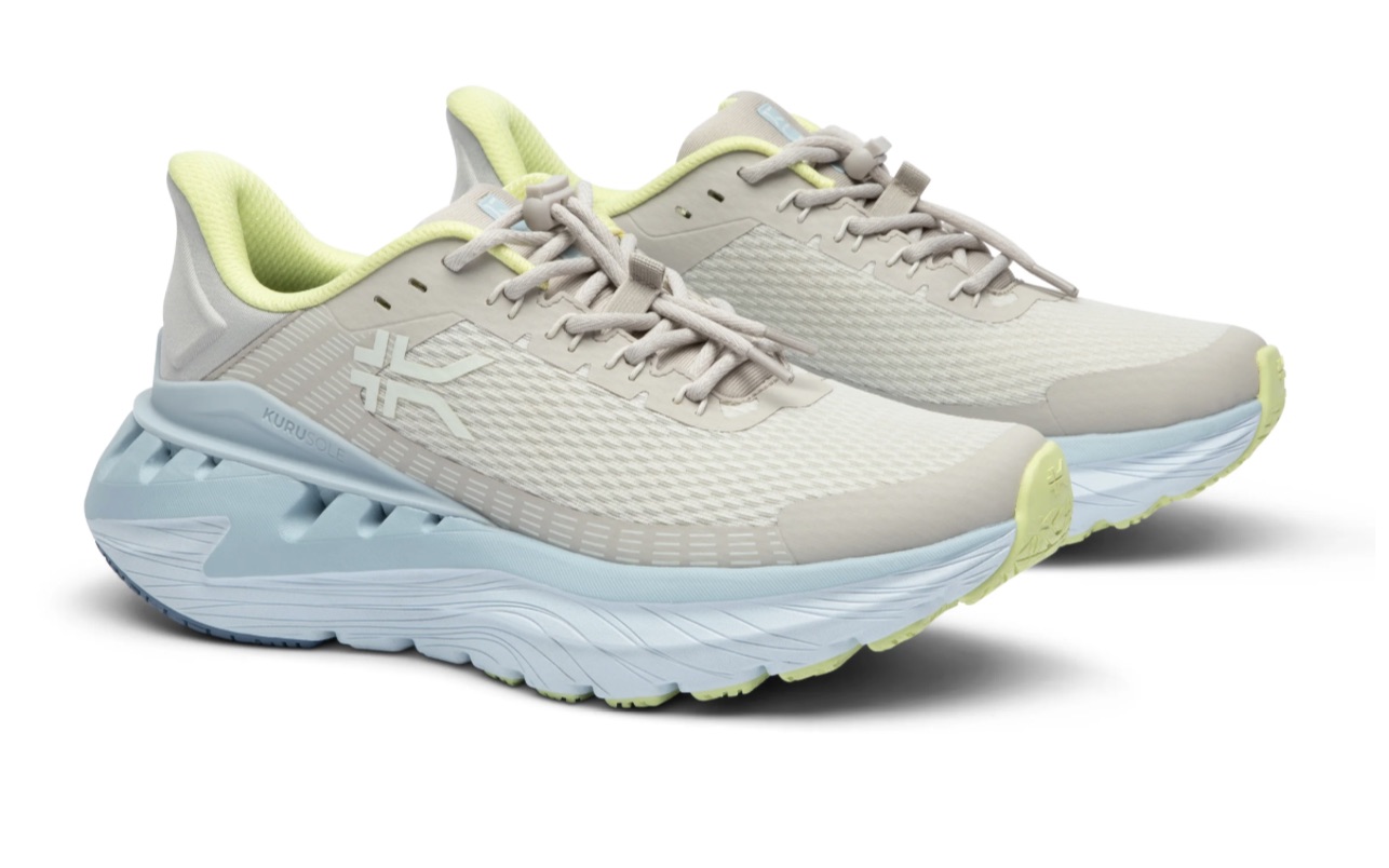 STOCK IMAGE OF KURU CURA SNEAKERS ON A WHITE BACKGROUND 